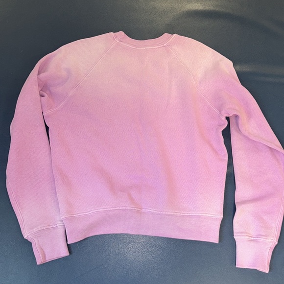 RE/DONE Sz XS Light pink ombre, crewneck sweatshirt 100% cotton cozy BoHo modern - Picture 8 of 9